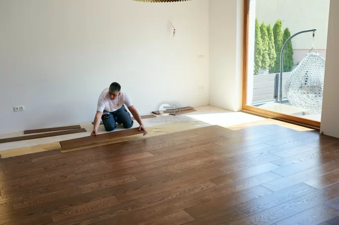 Floor installation - Color Floor Oak Brown Nature