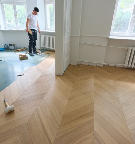 Montaż podłogi - Jodła Francuska Polskie Dęby - Dąb Leśny Prestige